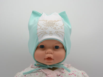 Limited Edition Soft Baby Girl 'Kitty' Hat Cotton Blend Infant 12-18 Months - Footsis.com