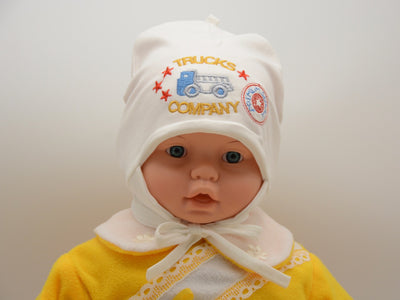 Limited Edition Soft Baby Boy 'Trucks Company' Hat Cotton Blend Infant 6-12 Months - Footsis.com