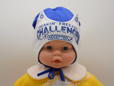 Limited Edition Soft Baby Boy 'Challenge' Hat Cotton Blend Infant 6-12 Months - Footsis.com