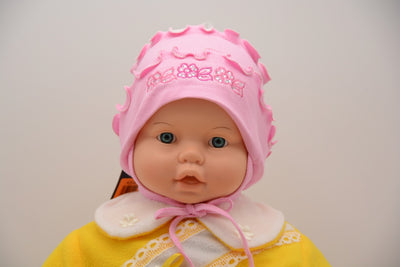 Limited Edition Soft Baby Girl 'Flowers' Hat Cotton Blend Infant 6-12 Months - Footsis.com