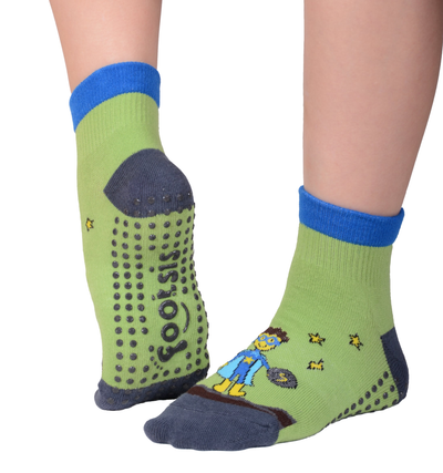FOOTSIS Non Slip Grip Socks for Yoga, Pilates, Barre, Home, Hospital ,Mommy and Me classes ‘Hero' - Footsis.com