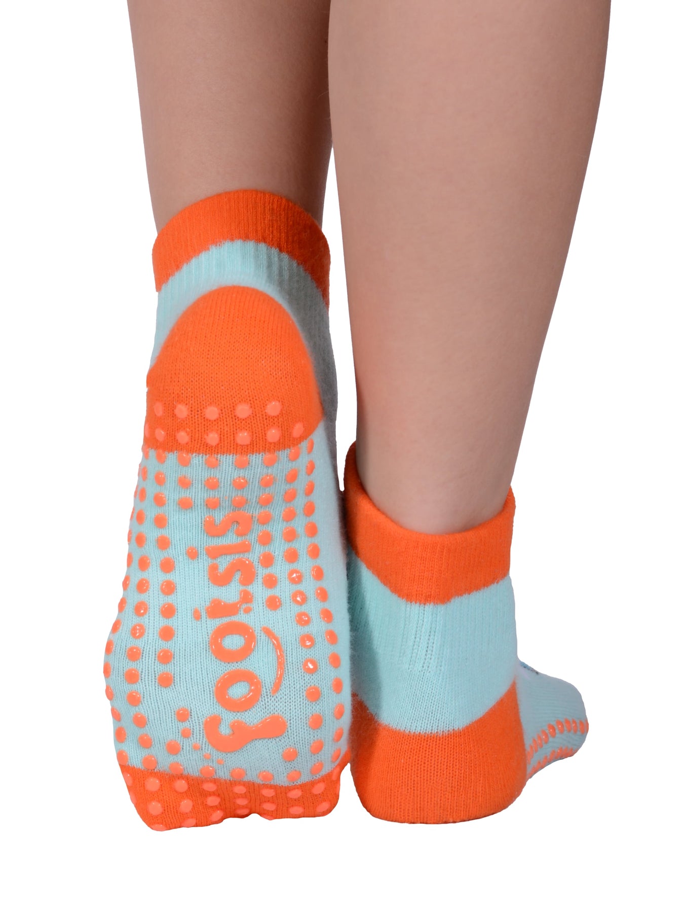 Footsis Non Slip Grip Socks for Yoga, Pilates, Barre, Home, Hospital ,Mommy  and Me classes Dinosaur